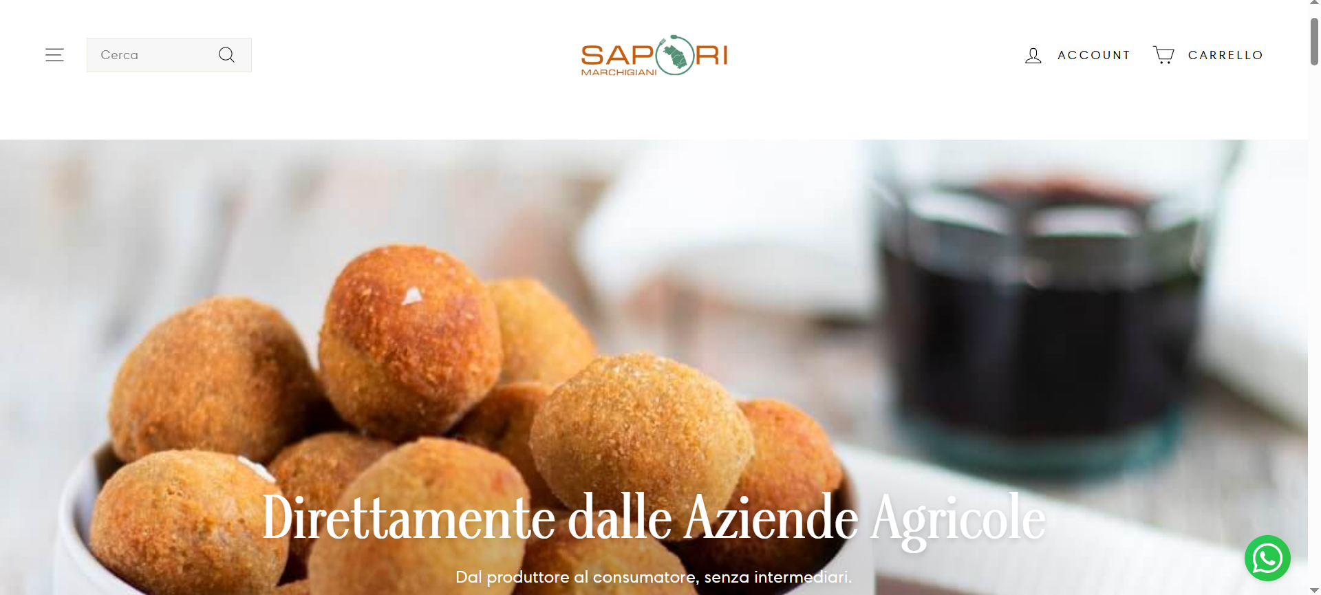 Home screen Saporimarchigiani.it