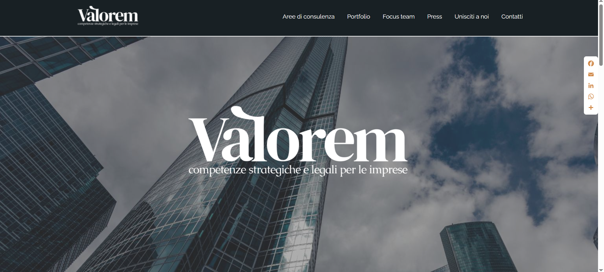 Home screen Valorem studio avvocati di bari valorem.ba.it