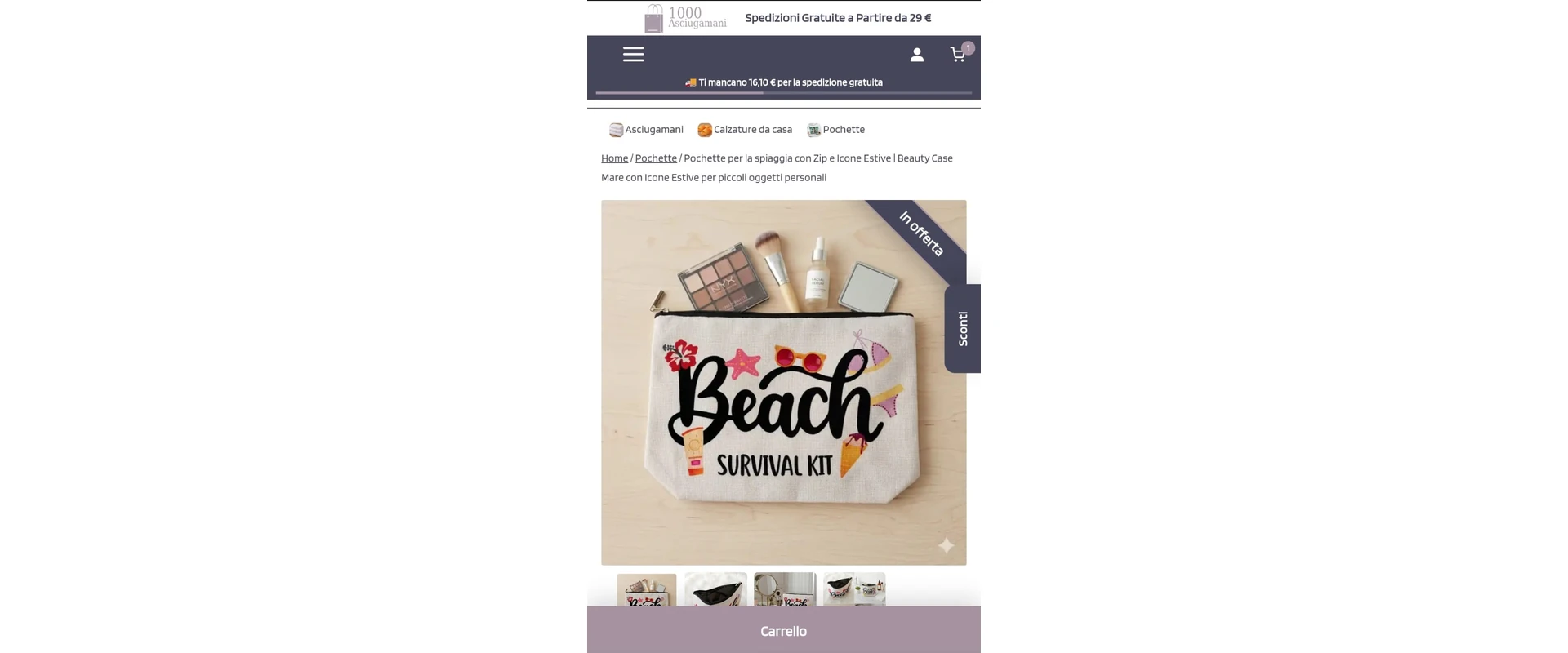 Barra spedizione gratuita mobile